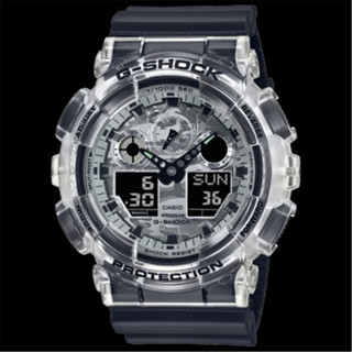 CASIO 卡西歐 G-SHOCK 迷彩透明 雙顯手錶 (GA-100SKC-1A) [秀時堂]