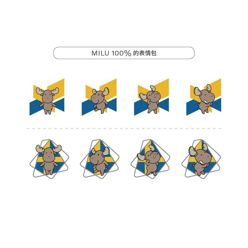 Volvo cars Taiwan 原廠正貨 Milu麋鹿表情包貼紙 現貨秒出