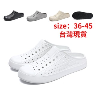 【臺灣出貨】情侶款洞洞鞋夏季新款拖鞋男透氣防滑耐磨時尚外穿懶人涼鞋女