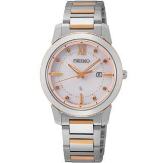 SEIKO 精工 LUKIA 聖誕限定款 太陽能 日期 水晶鑽 藍寶石玻璃 SUT416J1 V137-0DL0KS