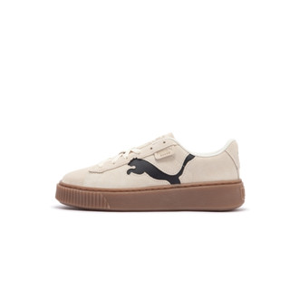 PUMA Suede Platform Cutout Wns 麂皮 米白 橡膠 休閒鞋 運動 女 穿搭 39723302