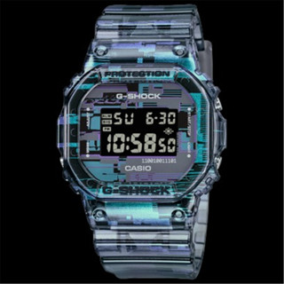 CASIO 卡西歐 G-SHOCK 經典系列 數位雜訊 半透明 - 閃爍藍 (DW-5600NN-1) [秀時堂]