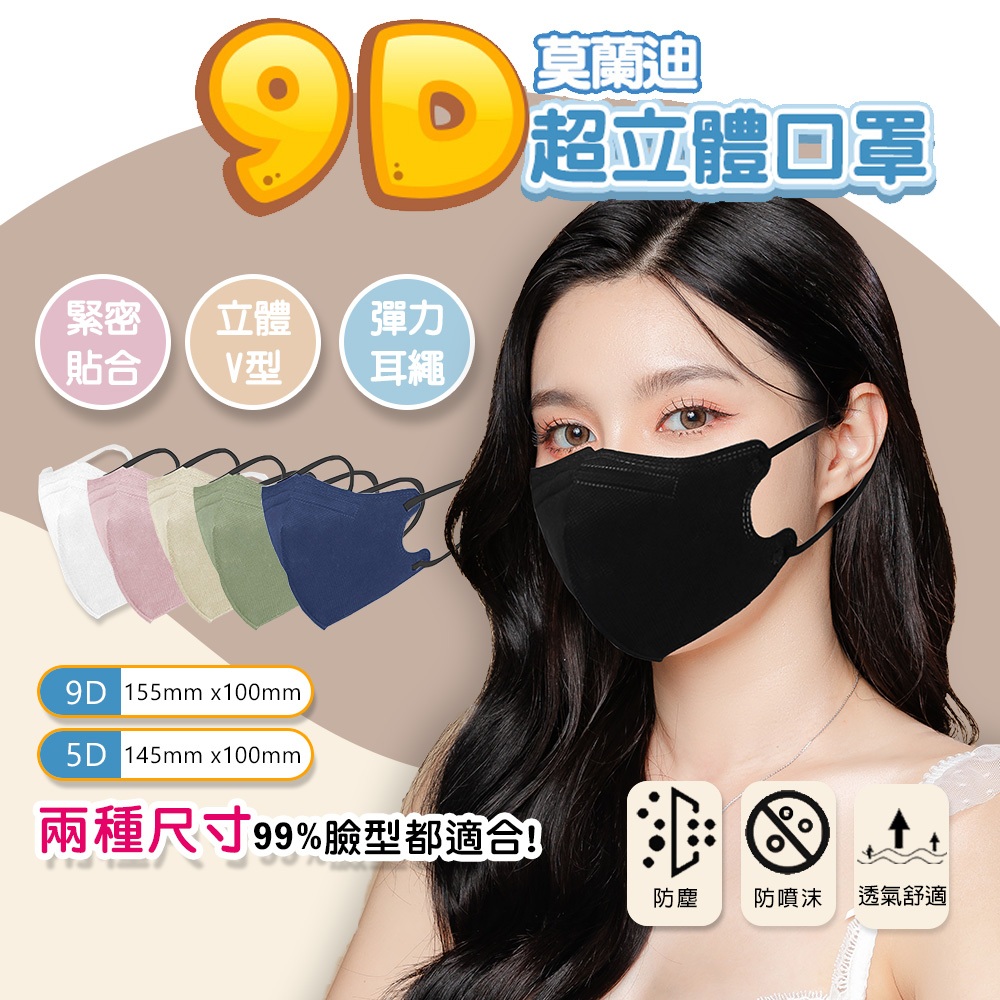 🔥10片8元🔥超立體口罩 大臉小臉可用 防塵口罩 9D立體口罩 3d口罩 透氣不脫妝口罩 成人口罩 白色 黑色口罩 面罩
