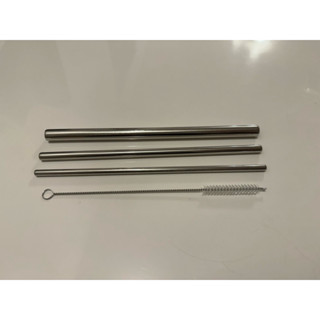 304不鏽鋼吸管三件組（付環保小麥收納盒-綠）
