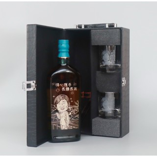 1987fc酒瓶雕刻 蘇格登12年亞版雙杯組 客製化雕刻 /生日禮物/喬遷之喜/聖誕節公司送禮/退休退伍/謝師禮