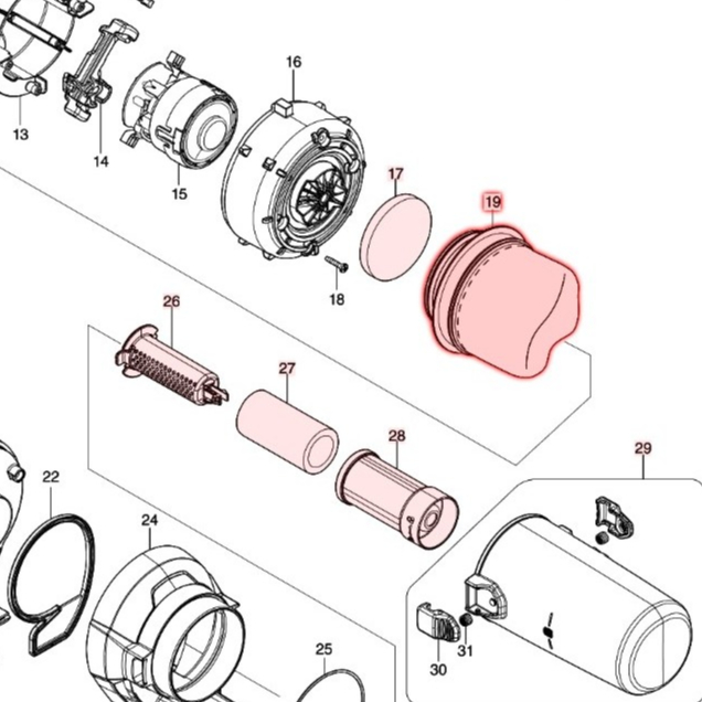 【欣瑋】Makita 牧田 DCL286 專用配件 HEPA 濾網 過濾棉 過濾網 濾心 海綿 過濾器 CL003G