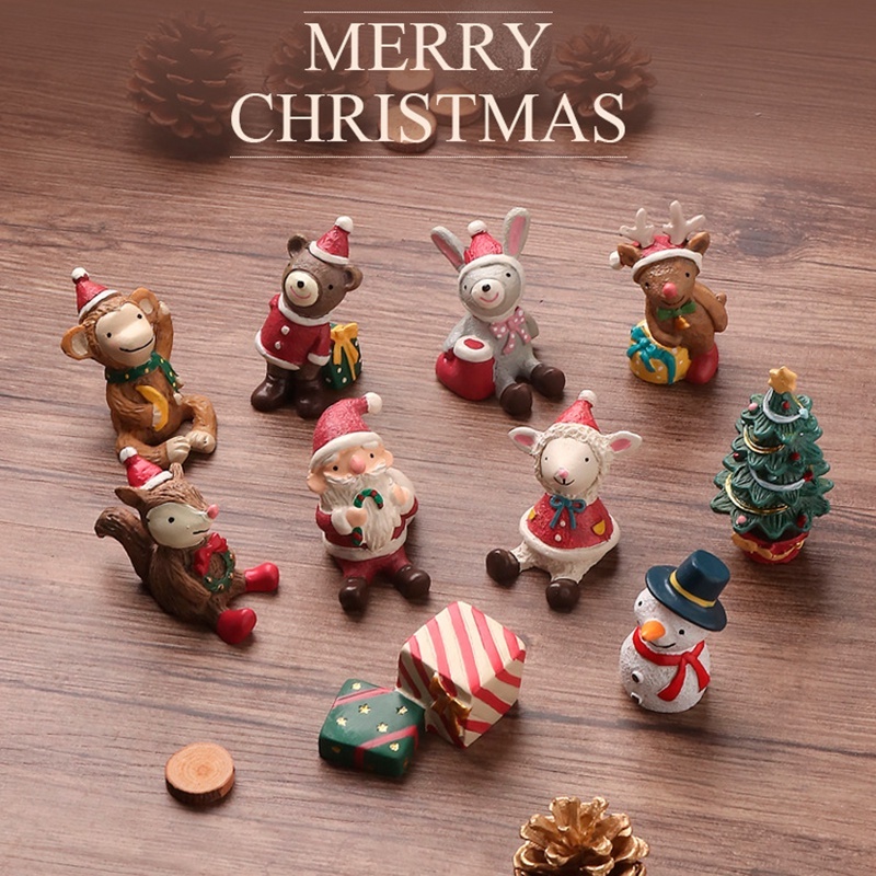 聖誕節 裝飾 擺飾 森林 可愛動物 樹脂擺飾 ZAKKA 微景觀 嘟嘟家族 耶誕節 日式聖誕佈置 仰望星空