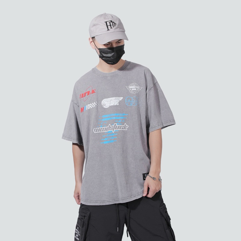 [台灣公司貨] Woodstuck WS SPEED舊化寬版短T-灰