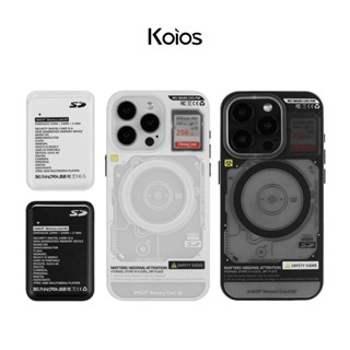 Koios▸磨砂透視SD卡磁吸手機殼 iPhone 15 14 13 Pro Max 霧透 防摔殼 磁吸 手機卡包
