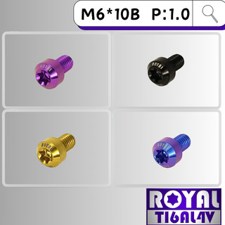 【瘋螺絲】ROYAL 鈦合金螺絲★ M6*10B P:1.0 錐形螺絲★64鈦/正鈦/鈦合金螺絲★出貨附發票 ★五色可選