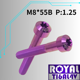 【瘋螺絲】ROYAL 鈦合金螺絲★ M8*55B P:1.25 錐形螺絲★64鈦/鈦合金螺絲★ 出貨附發票 ★皇家紫
