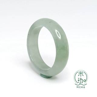 【米珈MICHIA】直徑19.5mm 天然翡翠 冰種 冰藍水 戒指 戒圈 玉戒 指環 緬甸玉（E215)