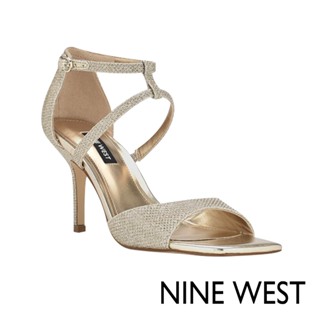 【NINE WEST】SIGHS2繞踝細跟涼鞋-金色