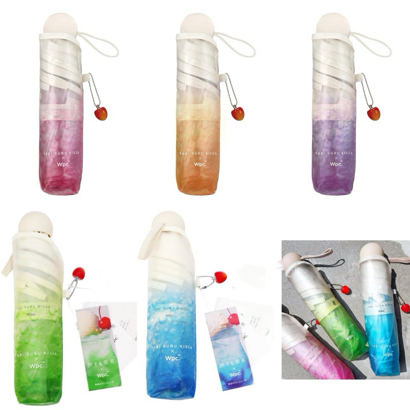 ✅發票｜Wpc. x 冰淇淋蘇打咖啡店職人 「經典奶油蘇打汽水+櫻桃🍒」復古喫茶店 半透明折傘