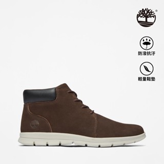 Timberland 男款深棕色皮革中筒休閒鞋|A413AV13
