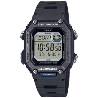 CASIO 卡西歐 WS-B1000-1AV 簡約運動藍芽計步器腕錶 黑色 41.3 mm