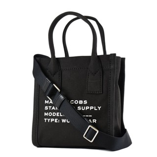 MARC JACOBS 棉布拉鍊手提/斜背二用包-黑色/迷你款 【美國正品現貨】