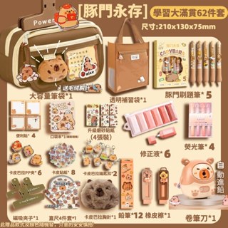 卡皮巴拉 鉛筆盒 筆袋 文具 水豚君 水豚 文具用品 文具組 大容量筆袋 透明筆袋 質感文具 可愛文具 兒童筆袋 鉛筆袋