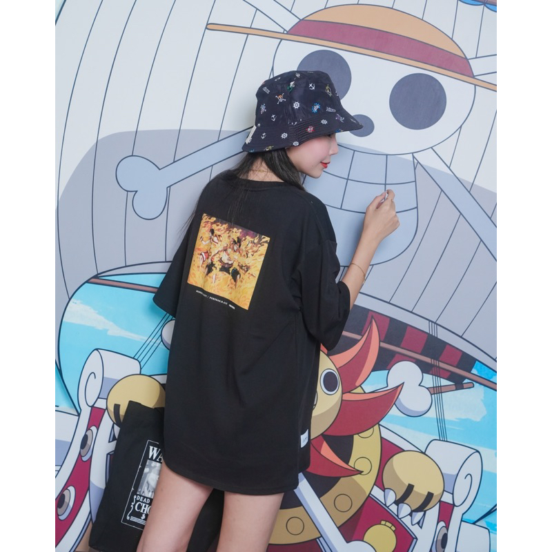 caco navy onepiece/MIT 魯夫&艾斯 • 推進城短T M