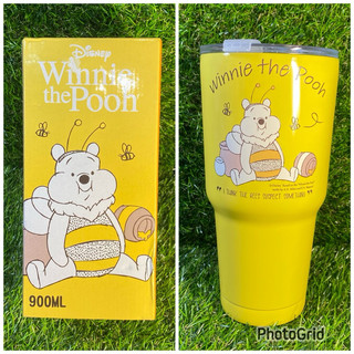 現貨 正版 Disney 維尼熊 史迪奇 迪士尼 系列 冰霸杯 冰壩杯 保溫杯 保冰杯 不鏽鋼材質 900ml 蜜蜂