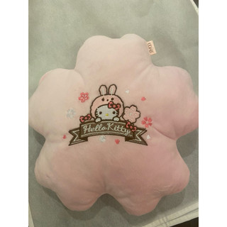 ［二手］九成新 正版Hello Kitty 兔子櫻花抱枕