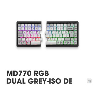 Mistel MD770 ISO-DE(德文) RGB 雙灰 (Cherry MX) 機械鍵盤