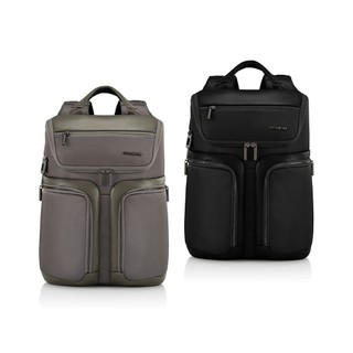 Samsonite新秀麗 筆電後背包/電腦包 15.6吋 HOLBORN 商務休閒減壓背帶 黑.灰