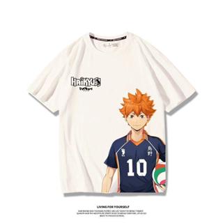 爆款💛臺灣爆款 2024 排球少年 動漫 週邊 垃圾場對決衣服 孤爪研磨 日嚮翔陽 短袖 T恤男 寬鬆 大尺碼 純棉T恤