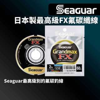 【獵漁人】全號數現貨 日本黑系嘎 Seaguar Grandmax FX 60M 日本製 碳纖線 前導線 子線 卡夢線