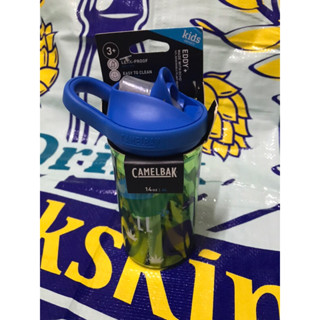 全新/美國CamelBak eddy+兒童吸管運動水瓶400ml（嘻哈恐龍）