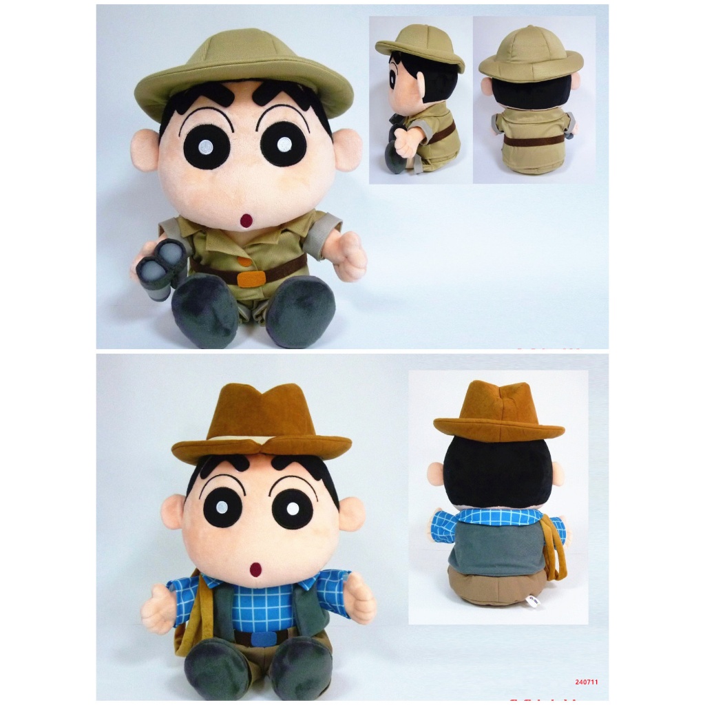 正版獵人裝蠟筆小新 蠟筆小新牛仔裝娃娃 獵人蠟筆小新娃娃 蠟筆小新獵人裝 蠟筆小新牛仔裝娃娃 牛仔蠟筆小新 蠟筆小新娃娃
