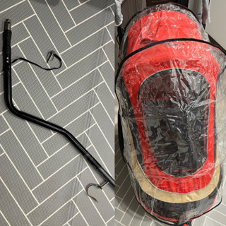 ibiyaya寵物推車配件/不賣車賣配件/雨遮/二手/雨罩/推車專用自行車連接桿/FS980 2010年車款