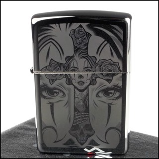 ☆福星屋☆【ZIPPO】美系~Skull Cross-骷髏十字架圖案設計打火機NO.48411