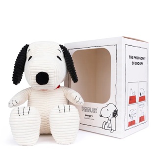 【荷蘭BON TON TOYS】Snoopy史努比ECO燈芯絨盒裝填充玩偶-奶油 27cm《WUZ屋子-台北》玩偶 娃娃