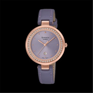 CASIO SHEEN 卡西歐 薰衣草紫 晶鑽皮帶女錶 (SHE-4556PGL-6A)[秀時堂]