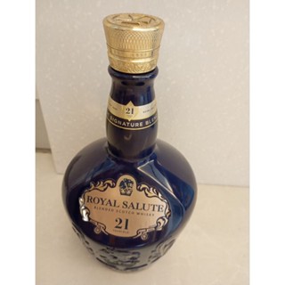 0皇家禮炮21年 陶瓷空酒瓶 擺飾 ROYAL SALUTE 21Y 皇家禮炮 21年 700 ml 蘇格蘭（空瓶）