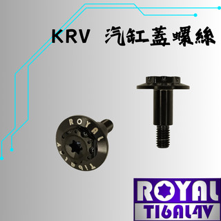 【瘋螺絲】ROYAL鈦合金螺絲★KRV專用缸蓋螺絲★M6*25 P1.0 雪花頭★64鈦/鈦合金螺絲★出貨附發票★帝王黑