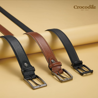 Crocodile鱷魚皮件 打洞真皮皮帶 休閒皮帶推薦 男皮帶 中性皮帶 禮物推薦-35MM-0102-35009-黑色