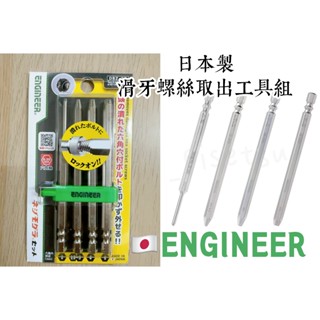 現貨 🇯🇵日本製ENGINEER 取滑牙螺絲工具4支組 DBZ-20 內六角滑牙崩牙 DBZ-62、63、64、65