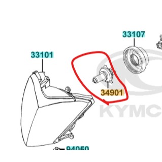 材料王⭐光陽 GP 125 原廠 大燈燈泡