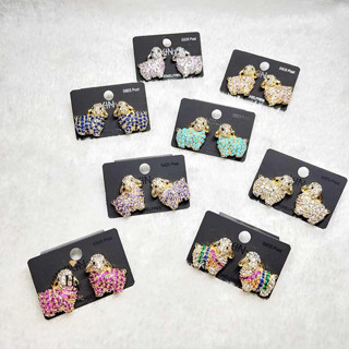 重工⭐️可愛款~滿鑽可愛小綿羊⭐️配件｜飾品｜耳環｜s925｜銀針｜耳針｜貼耳｜