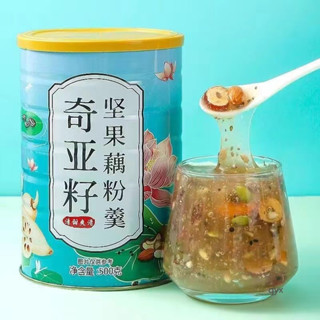 奇亞籽堅果藕粉羹500g罐裝飽腹代餐代餐沖飲藕粉羹