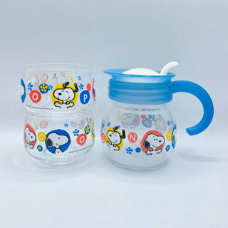 ［二手］SNOOPY史努比玻璃茶具組 玻璃茶壺茶杯組 泡茶組