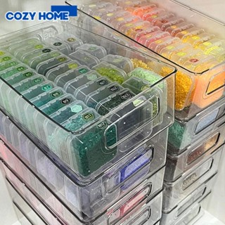 珠子收納盒 套裝米珠方形透明防塵塑膠首飾盒 漁具串珠 螺絲整理盒