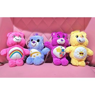 carebear 彩虹熊 娃娃 絨毛玩偶 填充玩具 模型 掛件 吊飾 鑰匙圈 掛件 擺飾 愛心熊 桃紅 粉紅 藍紫 黃色