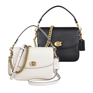 COACH專櫃款 CASSIE 19 C字LOGO牛皮扣式手提肩背斜揹包(多色顏色)