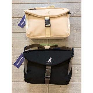 塞爾提克~英國 袋鼠 KANGOL 側揹包 郵差包 帆布 輕量 防潑水 電繡袋鼠標