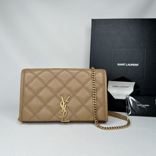 YSL Becky菱格小羊皮woc鍊帶包