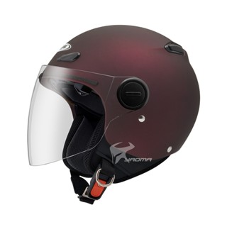 【ZEUS】安全帽 ZS-210BC 素色 消光酒紅 內鏡 內建墨鏡 半罩帽 飛行帽 210BC 3/4罩｜耀瑪騎士