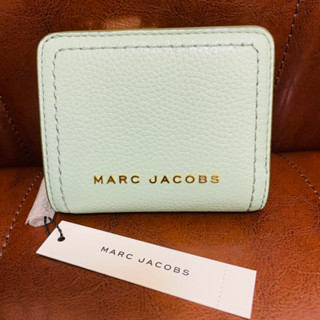 全新🌟現貨🌟MARC JACOBS 👠短夾 皮夾 👖浮雕短夾 立體LOGO短夾 薄荷綠